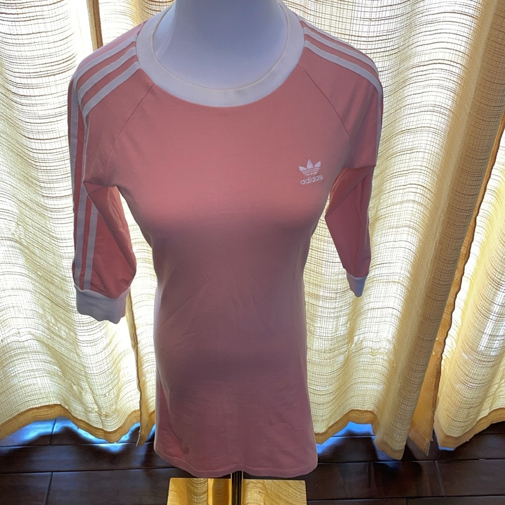 Adidas Pink Fitted Jersey Dress | S